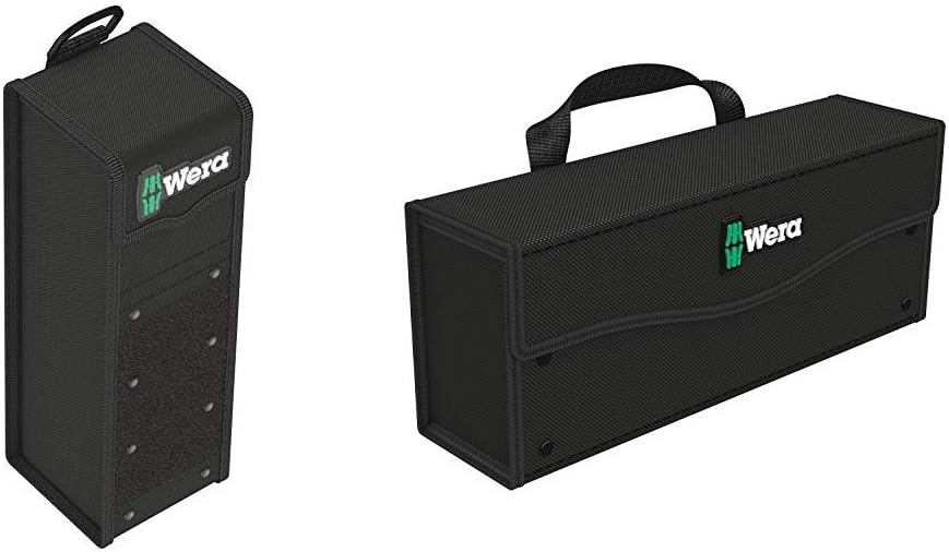 Wera 05004356001 2go 7 Textile Werkzeug Box, schwarz, 100 x 105 x 300 mm & 2go 3 Werkzeug-Box, 130 x