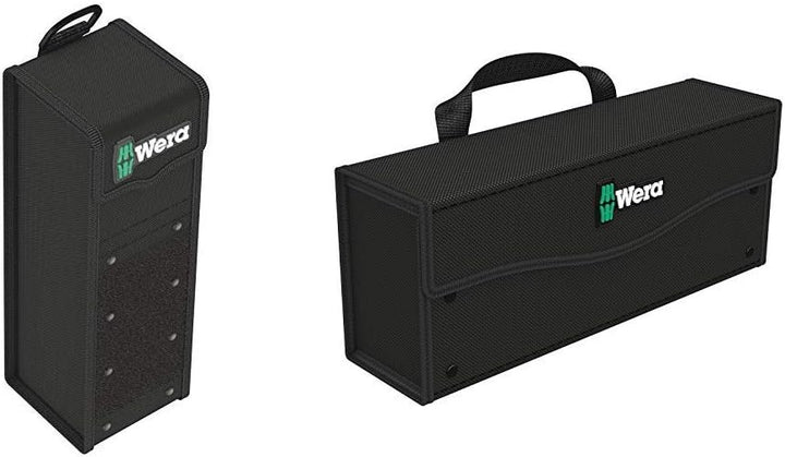 Wera 05004356001 2go 7 Textile Werkzeug Box, schwarz, 100 x 105 x 300 mm & 2go 3 Werkzeug-Box, 130 x