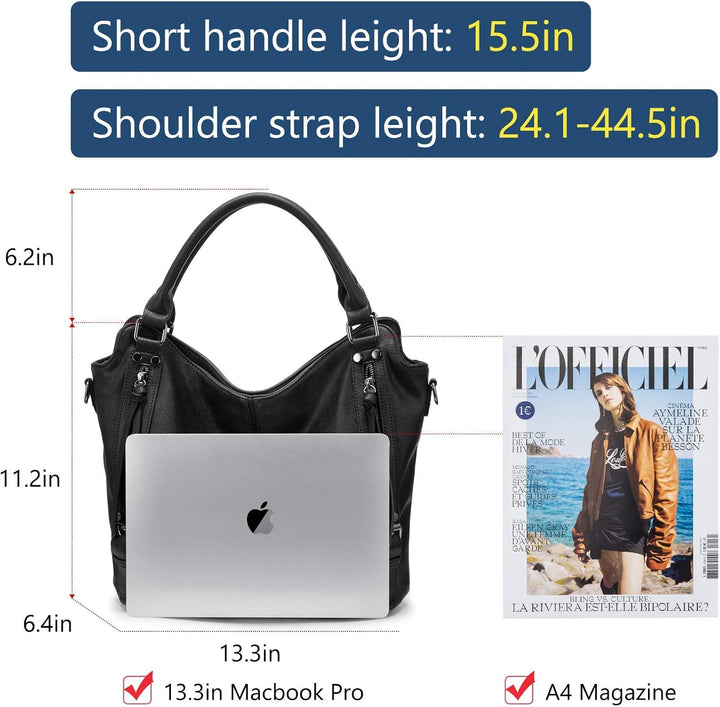 Realer Damen Handtaschen Mittel Shopper Lederhandtasche Schultertasche Umhängetasche Geldbörse Hobo