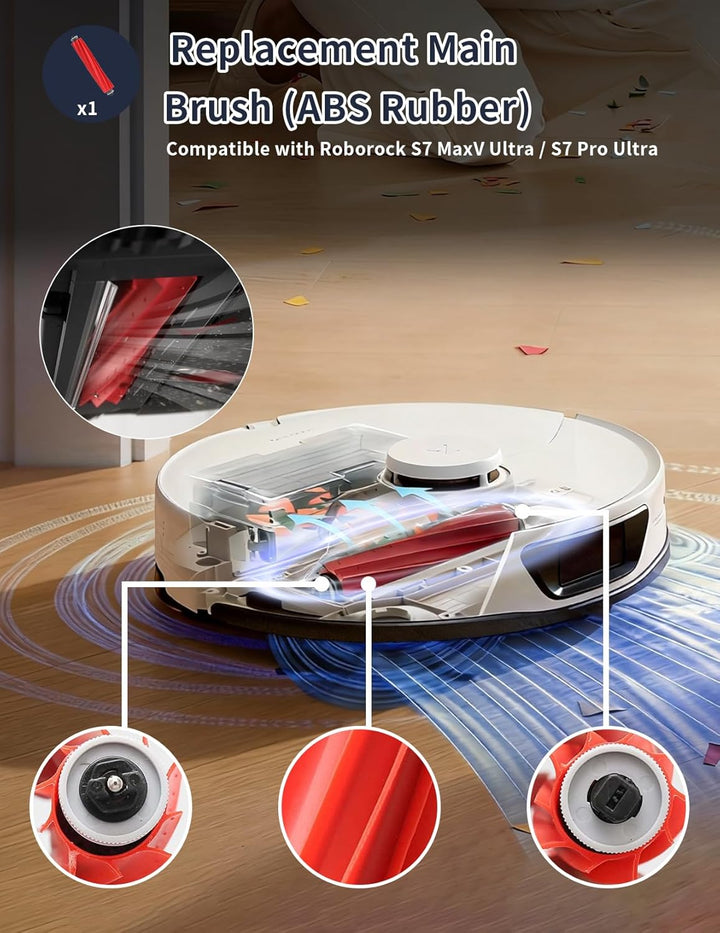 25 Stück Zubehör set für Roborock S7 MaxV Ultra/S7 Pro Ultra,mit Wasserfilter&Reinigungsbürste Assem