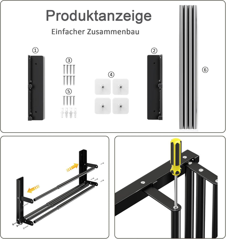 Schuhregal Wand2 Ebenen, 37-67cm Ausziehbar Schuhablage Schuhhalter Metall Schuhregal Platzsparend,f