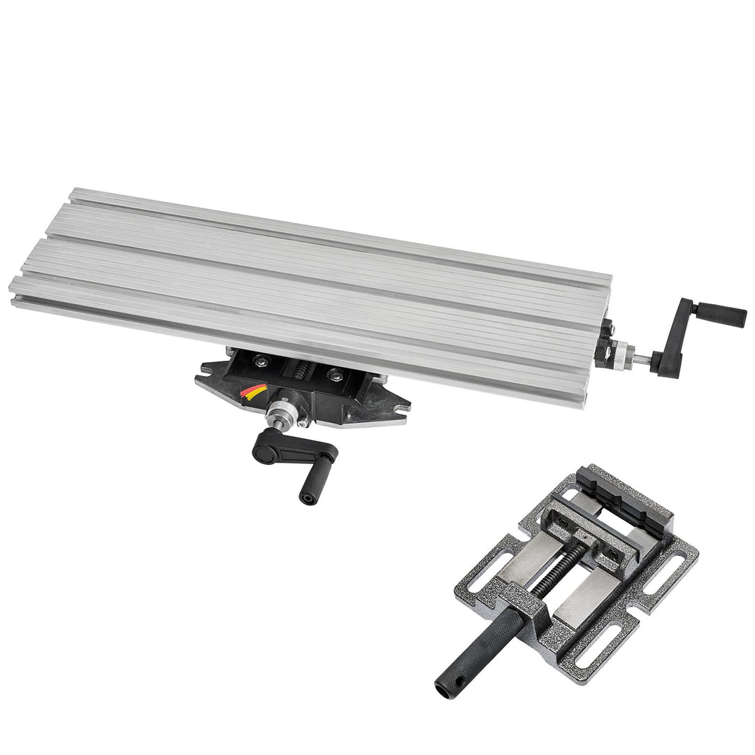 WABECO 2-Achsen Koordinatentisch K600 600 x 180 mm mit Maschinenschraubstock Kreuztisch Bohrtisch fü