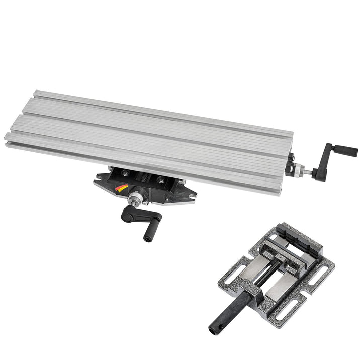 WABECO 2-Achsen Koordinatentisch K600 600 x 180 mm mit Maschinenschraubstock Kreuztisch Bohrtisch fü