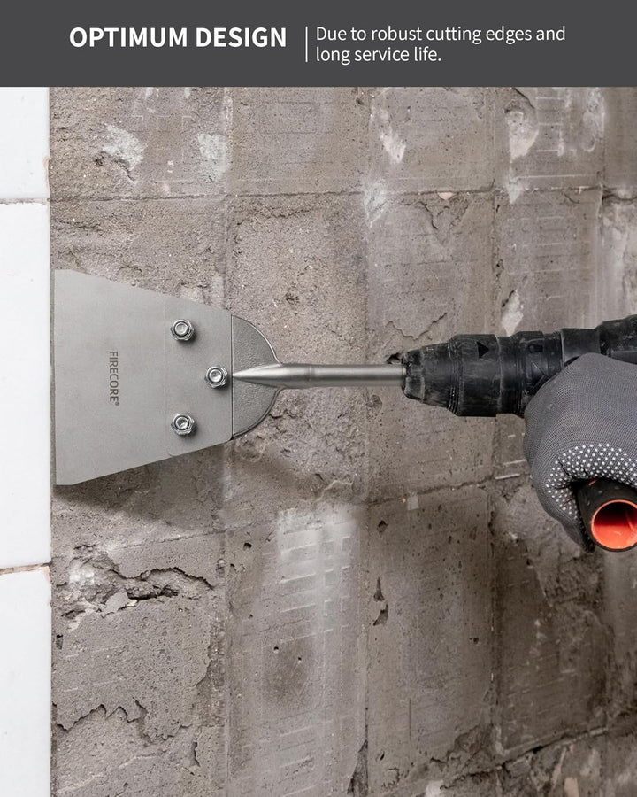 Firecore Spachtelmeissel SDS Plus Meissel 270mm×130mm, SDS Bodenschaber, Spachtelmeissel Farbschaber