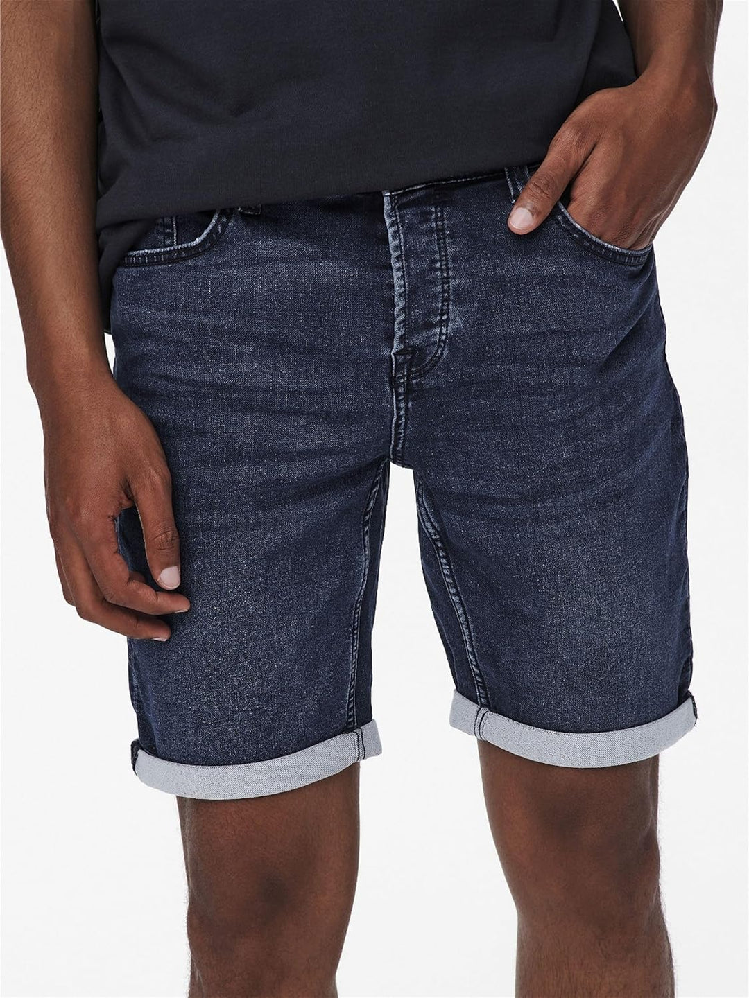 ONLY & SONS Herren Jeans-Shorts S Blue Denim, S Blue Denim