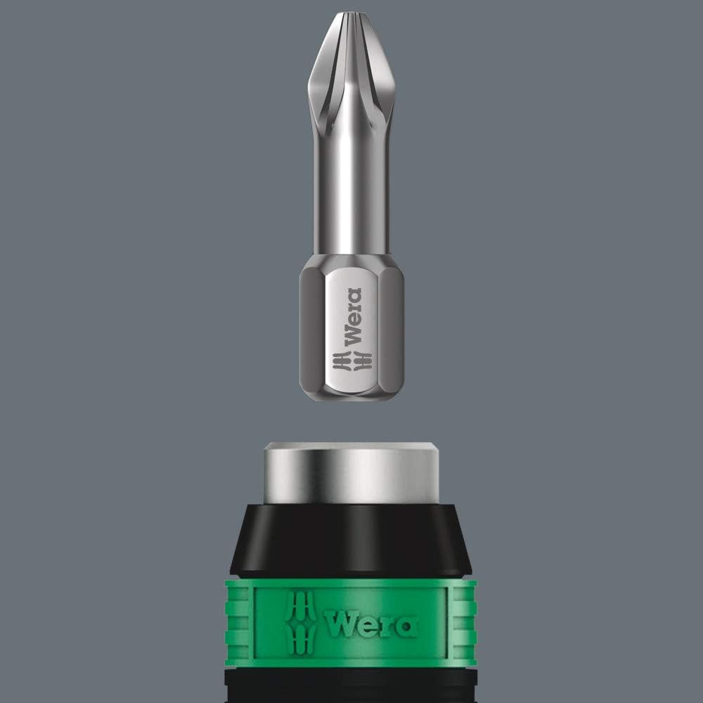 Wera 7441 einstellbarer Drehmomentschraubendreher mit Rapidaptor Schnellwechselfutter, 1/4 Zoll, 1,2