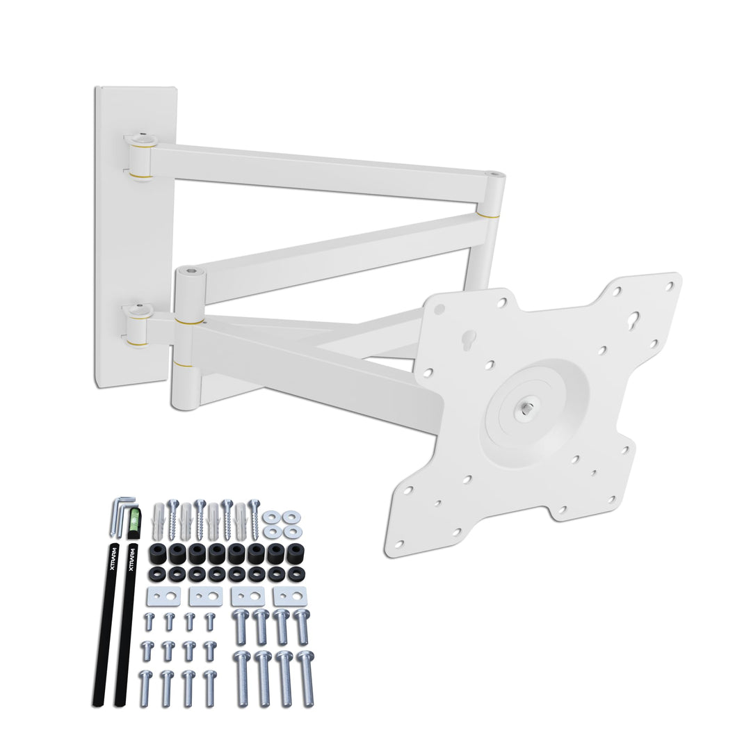 Axis XL 108,5cm TV Wandhalterung schwenken neigen rotieren, TV bis 25kg, VESA 200x200 weiss 108,5 cm