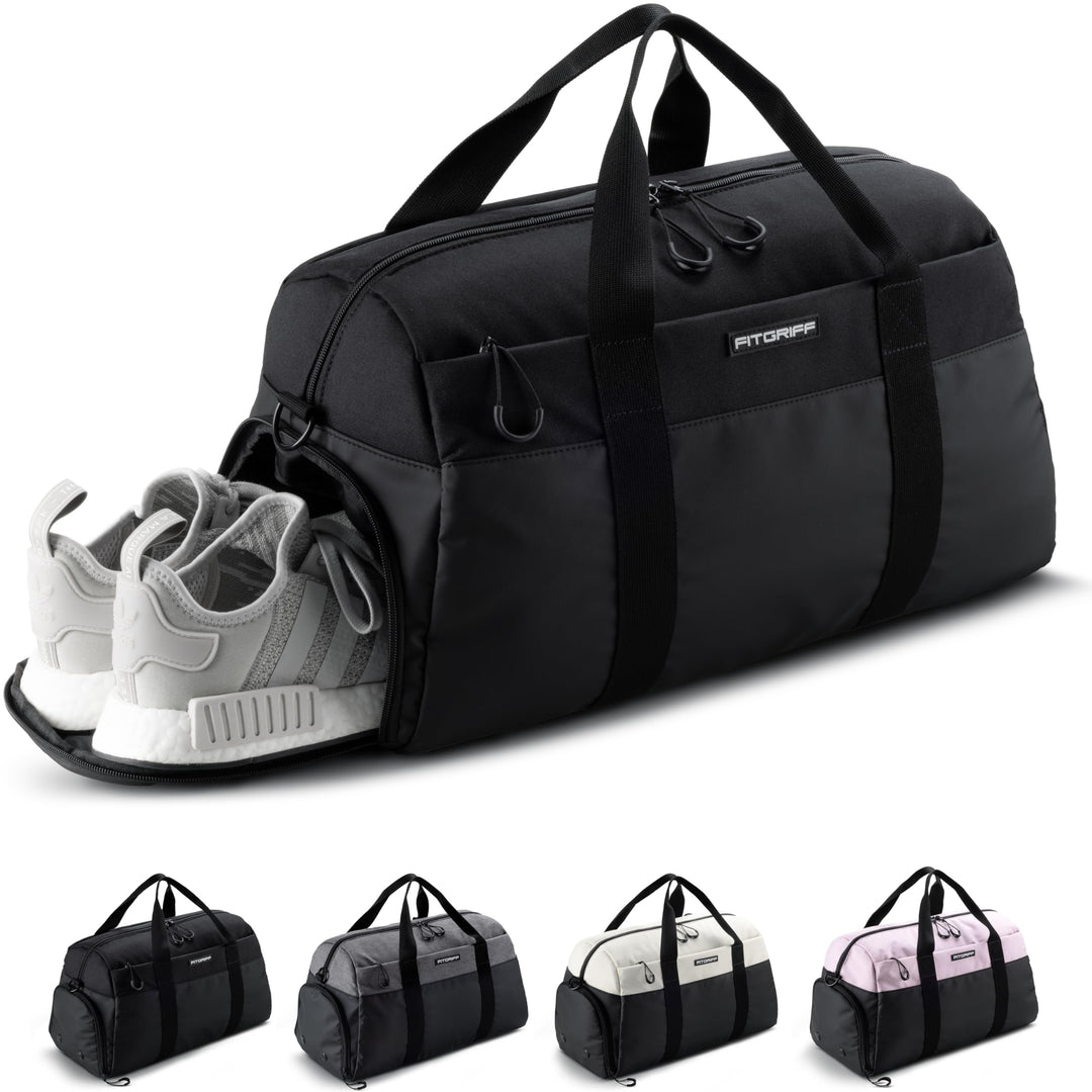Fitgriff® Sporttasche & Reisetasche V2 für Damen und Herren - mit Schuhfach & Nassfach - Tasche für