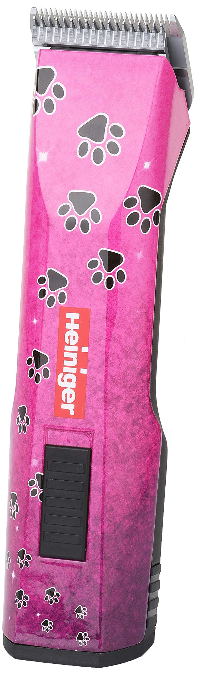 Heiniger Haarschneidemaschine Saphir Pink SS Draht mit Kopf Nr. 10, Zwei Akkus