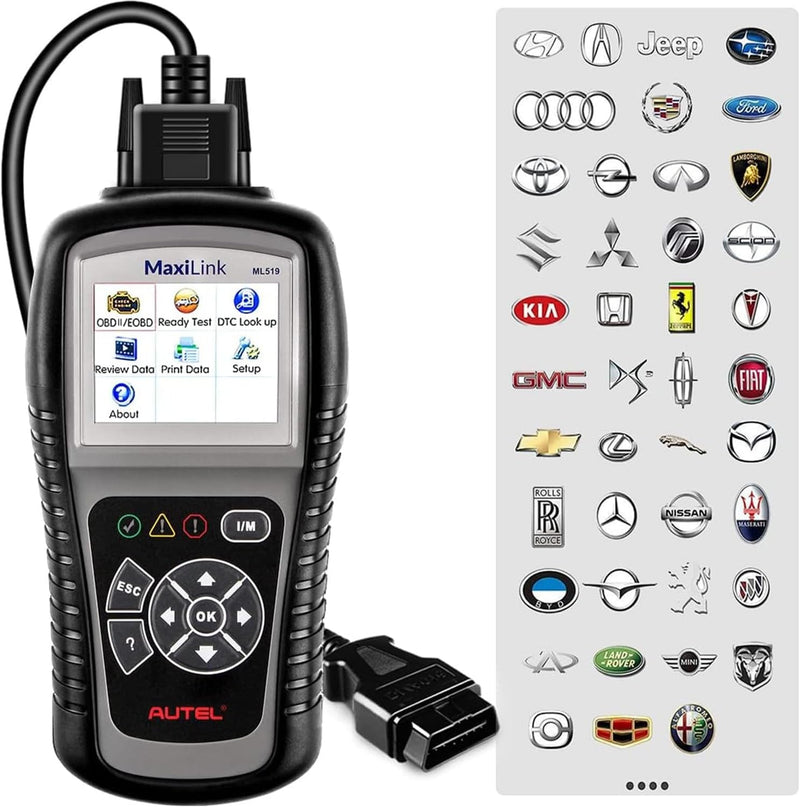 Autel MaxiLink ML519 OBD2 Diagnosegerät, Gleich wie AL519, OBD2/ EOBD/CAN Auto Scanner Fahrzeug Mot