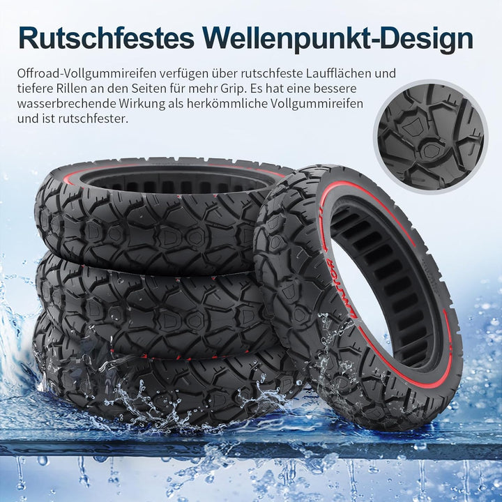 10x2,7-2,75 Vollgummireifen 10 Zoll Solide Reifen 70/65-6,5 Ersatzreifen für Hitway H5/HB24/Hiboy/Sm