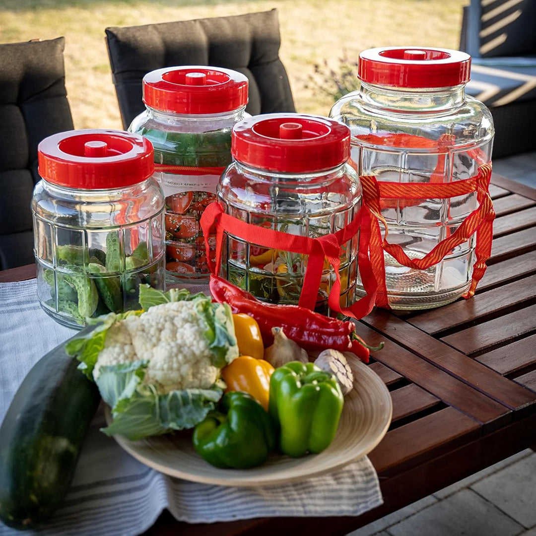 Browin 5L Gärbehälter aus Glass Glasballon mit Gäraufsatz, für Wein, Bier, Maische Weck, Weinballon