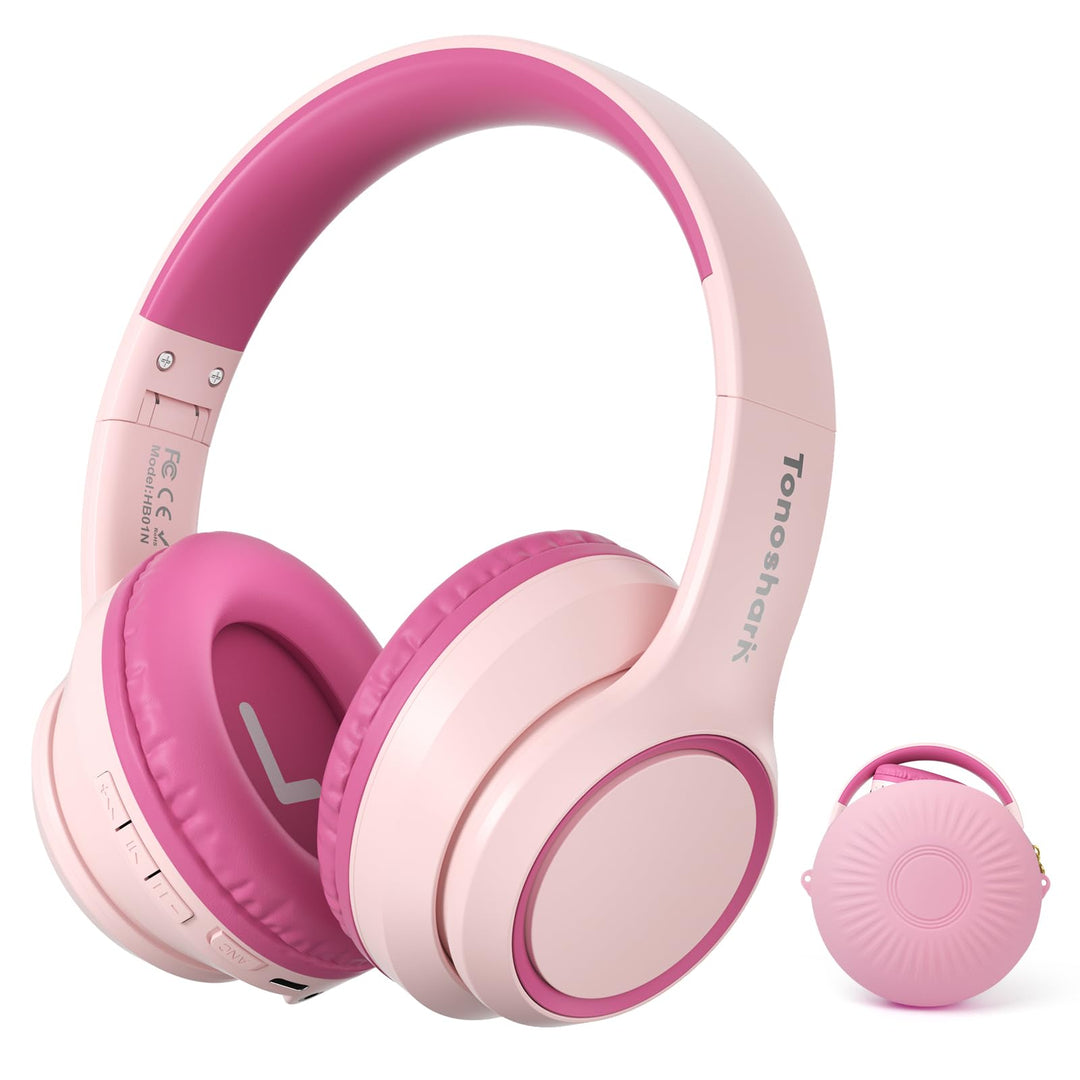 TONOSHARK Noise Cancelling Kopfhoerer Kinder | 60h Spielzeit | Kopfhörer Kabellos Bluetooth Kinder,