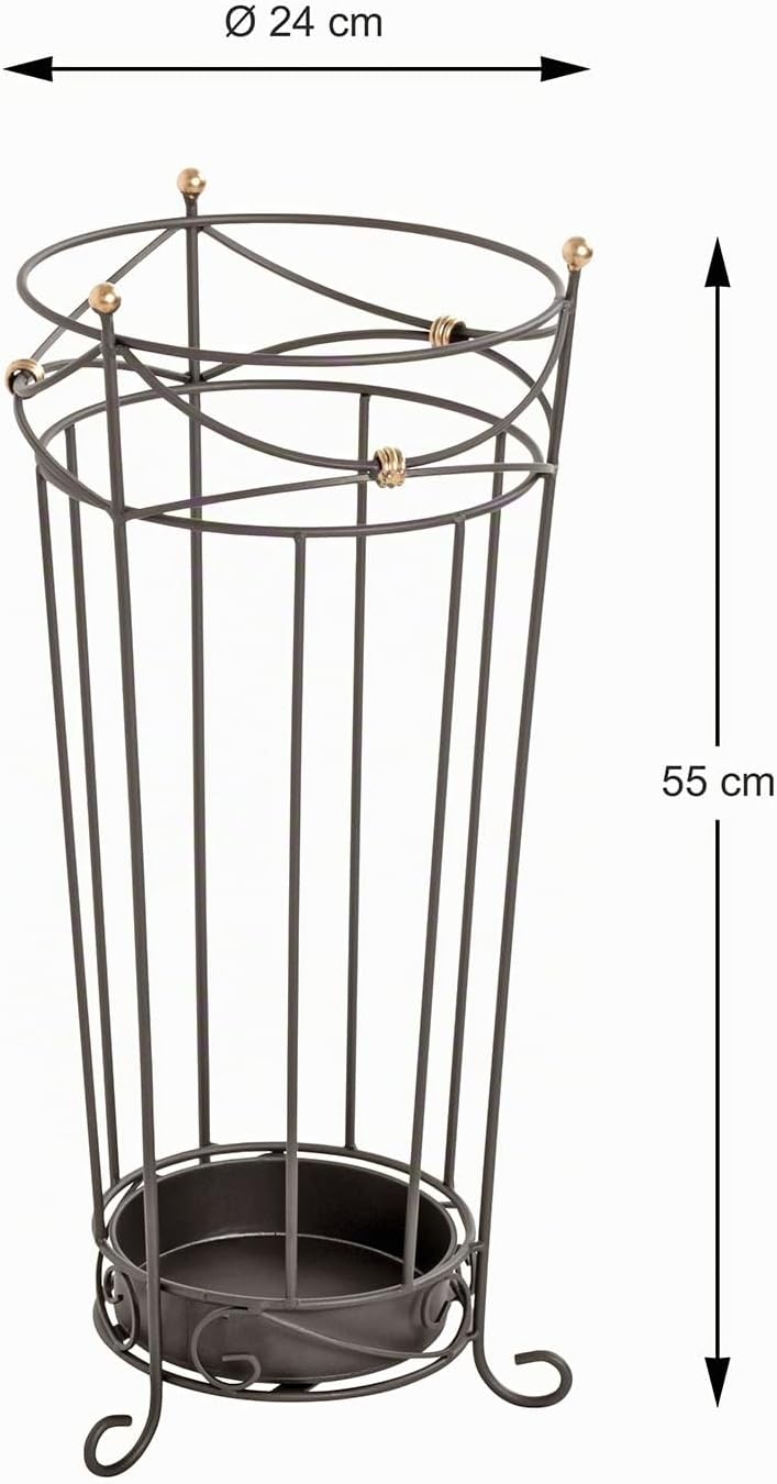 HAKU Möbel Schirmständer, Metall, anthrazit, Ø 24 x H 55 cm H: 55 x Ø: 24 cm, H: 55 x Ø: 24 cm