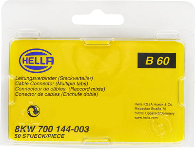 HELLA 8KW 700 144-003 Steckverteiler - Stecker: 6,3 x 0,8 - Stecker: Steckverteiler - 3-fach - Ø: 6.