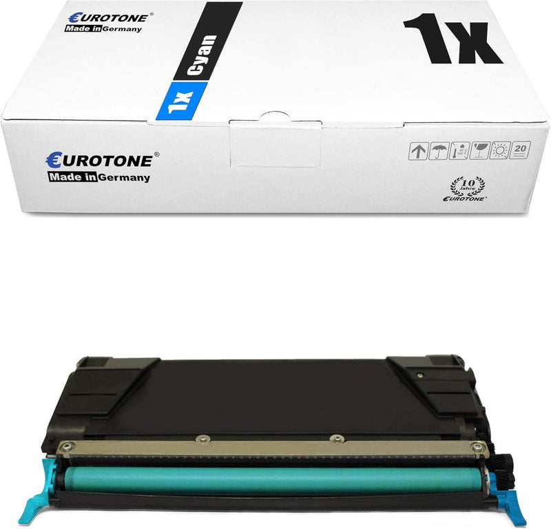 Eurotone Toner Cyan ersetzt C746H1CG XXL für Lexmark C746 C748 DN DTN N DE DTE E