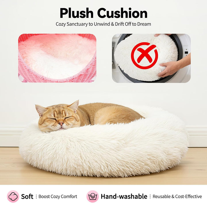 Katzenbett Katzen-Schaukel Katzenstuhl für drinnen Katzenkorb mit Weiches Kissen+Katzenspielball+Kra