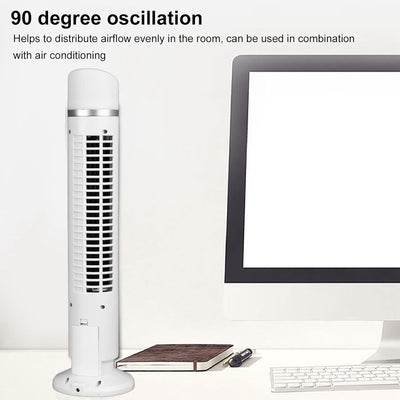 EIMSOAH Turmventilator für Schlafzimmer, 90 Grad Oszillierender Ventilator, Leiser Tragbarer USB-Tis