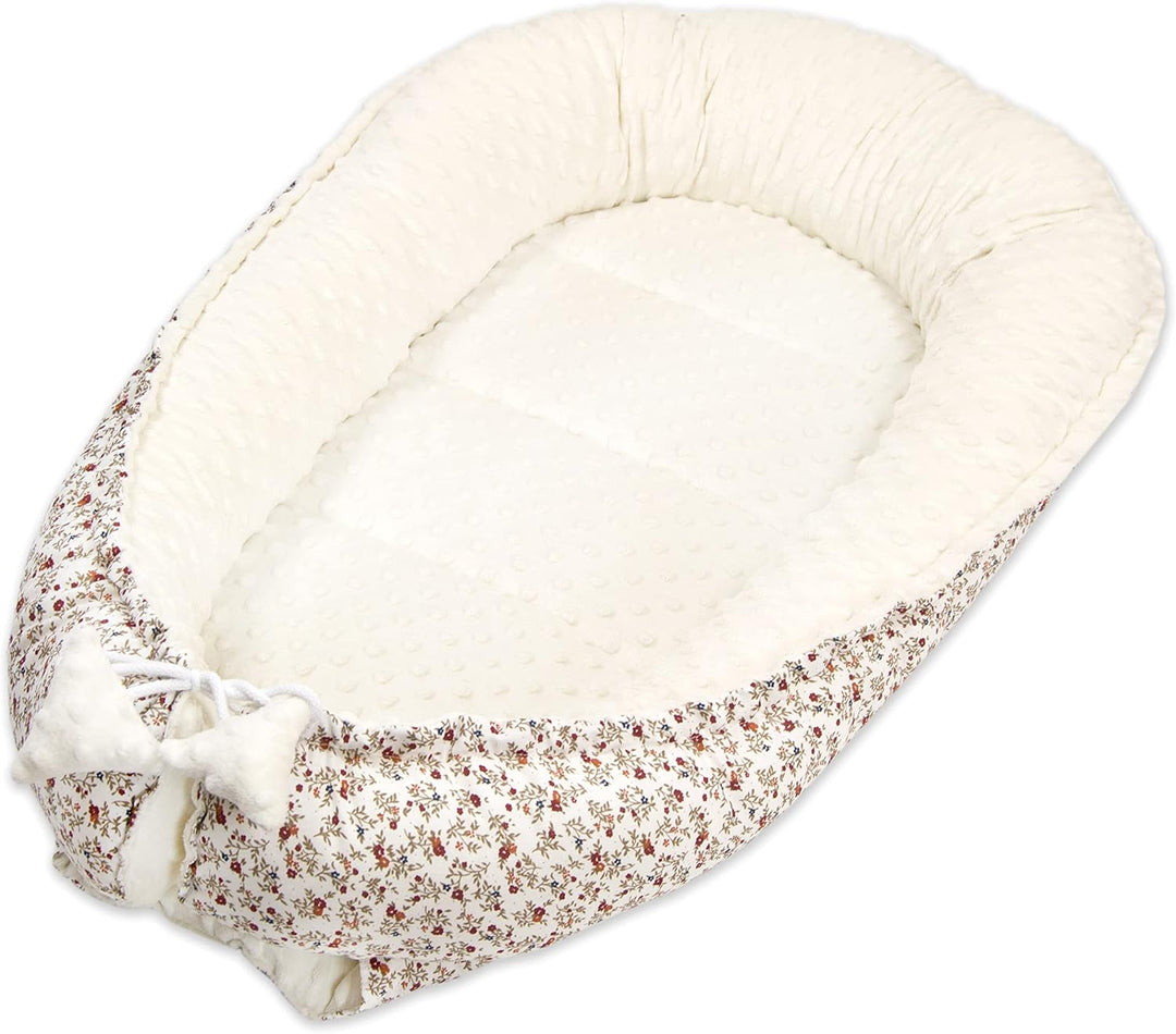 PIMKO Babynest 2seitig Minky Babynestchen für Baby Kuschelnest Babykokon für Säuglinge und Neugebore