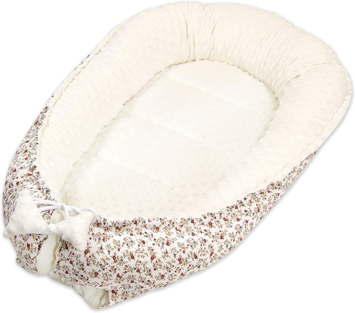 PIMKO Babynest 2seitig Minky Babynestchen für Baby Kuschelnest Babykokon für Säuglinge und Neugebore