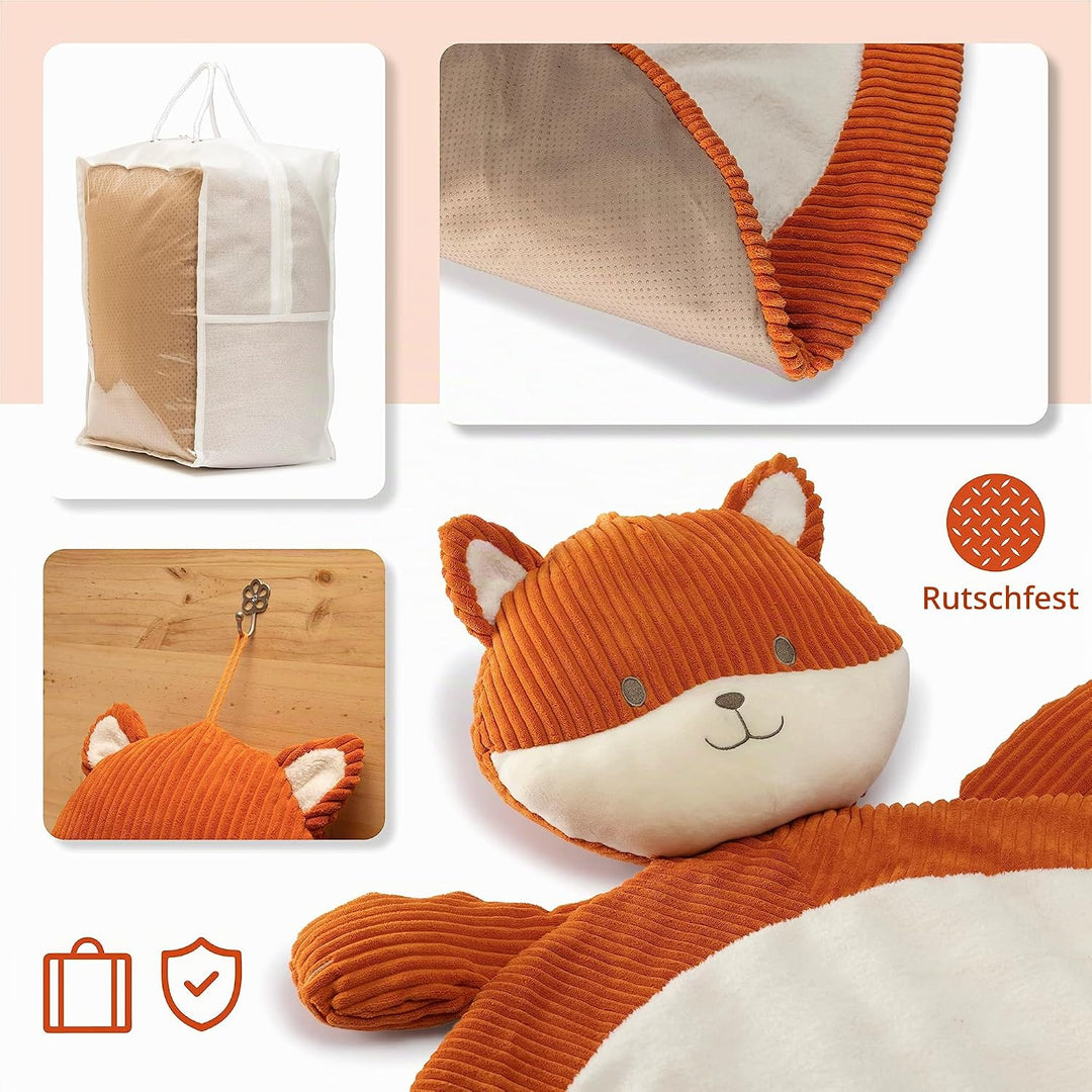 Krabbeldecke für Babys. Baby Spieldecke. Weiche, Gesteppte Decke für Kinder. Baby Bodenkissen. Krabb