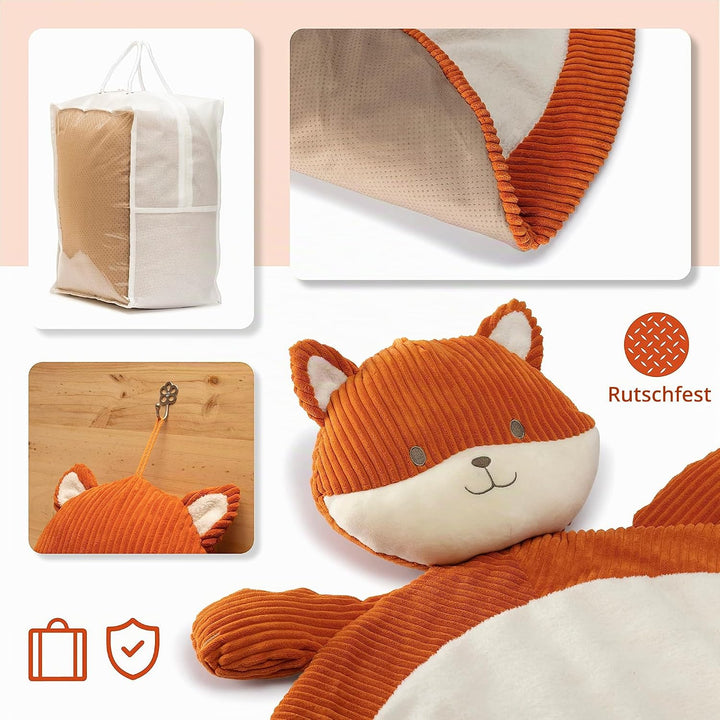 Krabbeldecke für Babys. Baby Spieldecke. Weiche, Gesteppte Decke für Kinder. Baby Bodenkissen. Krabb