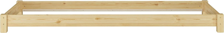 Erst-Holz Niederflurbett Futonbett Einzelbett Bodenbett 90x200 Kiefer massiv wählbares Zubehör V-60.