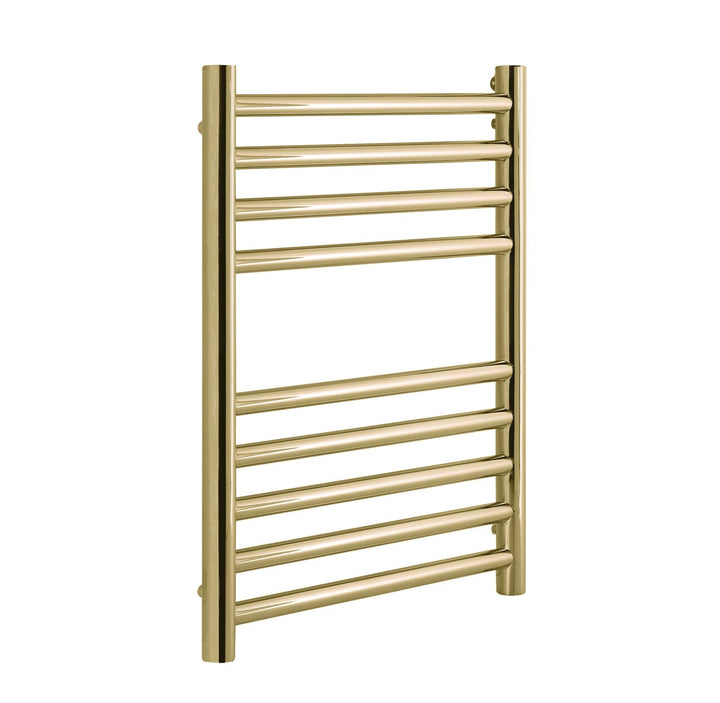 Manissa Boston Handtuchheizkörper, gebürstetes Messing, 400 x 600 mm (B x H), Zentralheizung, Badezi