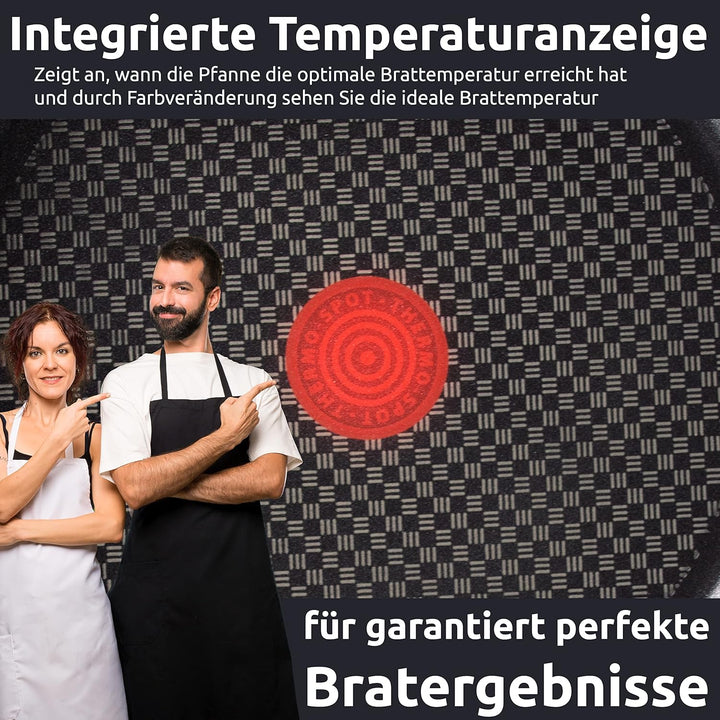 Tefal E30 Jamie Oliver Pfannenset Induktion 2 tlg -SET22- kleine Pfanne 20 cm + Bratpfanne 26 cm, An