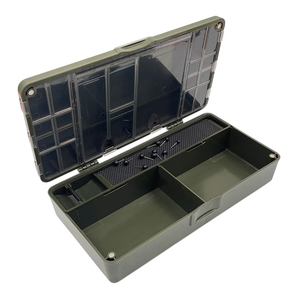 Angelgerätebox, Wasserdichter Fischköder Organizer mit Herausnehmbaren Trennwänden und Magnetischem
