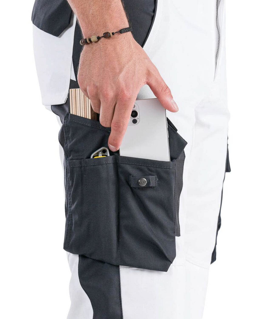 FHB-Zunftkleidung FLORIAN Gr.48 weiss/anthrazit 50% CO/50% PES 125100-1012-48, 48