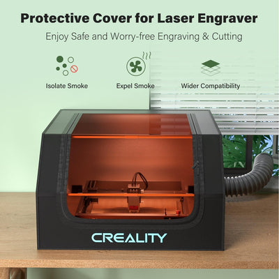 Creality Aufgewertet Gehäuse Pro für Lasergravierer, Faltbare Laser Gehäuse mit Abluftventilator und