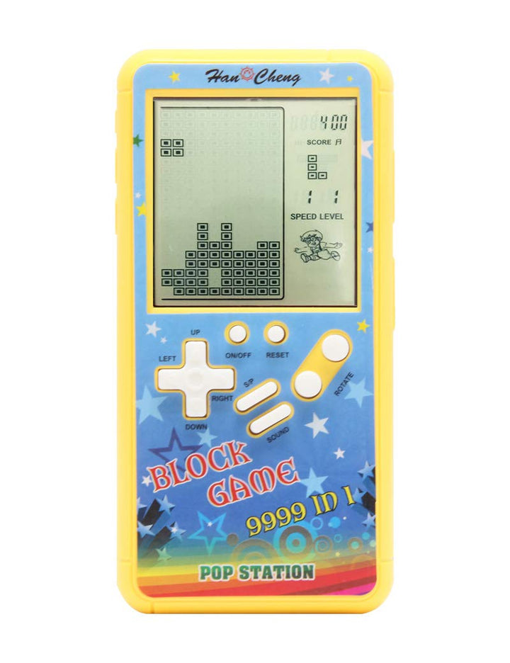 HLF Retro-Block-Spielekonsole Brick-Spielekonsole mit Farbschale und grossem Bildschirm, angetrieben