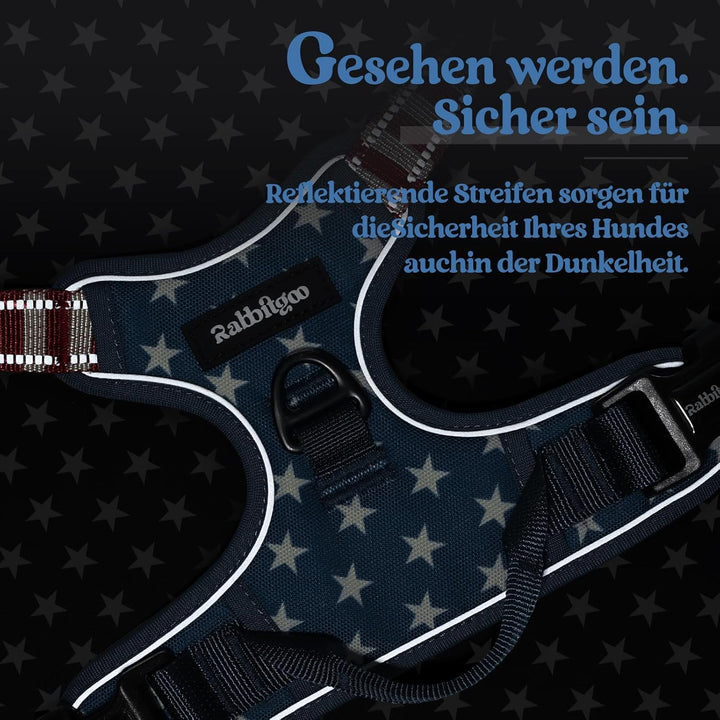 rabbitgoo Hundegeschirr Mittelgrosse Hunde, Anti Zug Geschirr mit Kontrolle, No Pull Verstellbar Hun