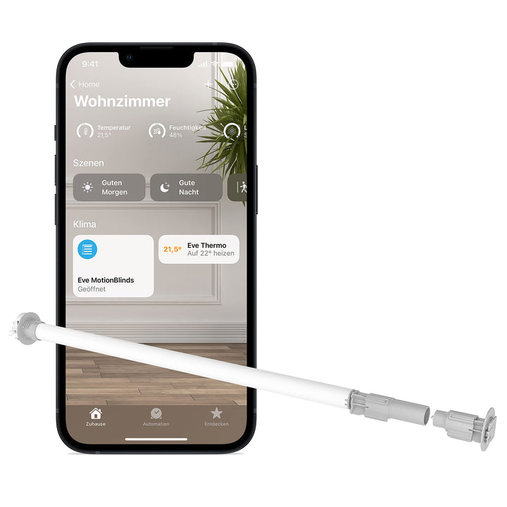 Eve MotionBlinds Upgrade Kit für Rollos – Motor zum nachrüsten bestehender Rollos im Innenraum (Appl