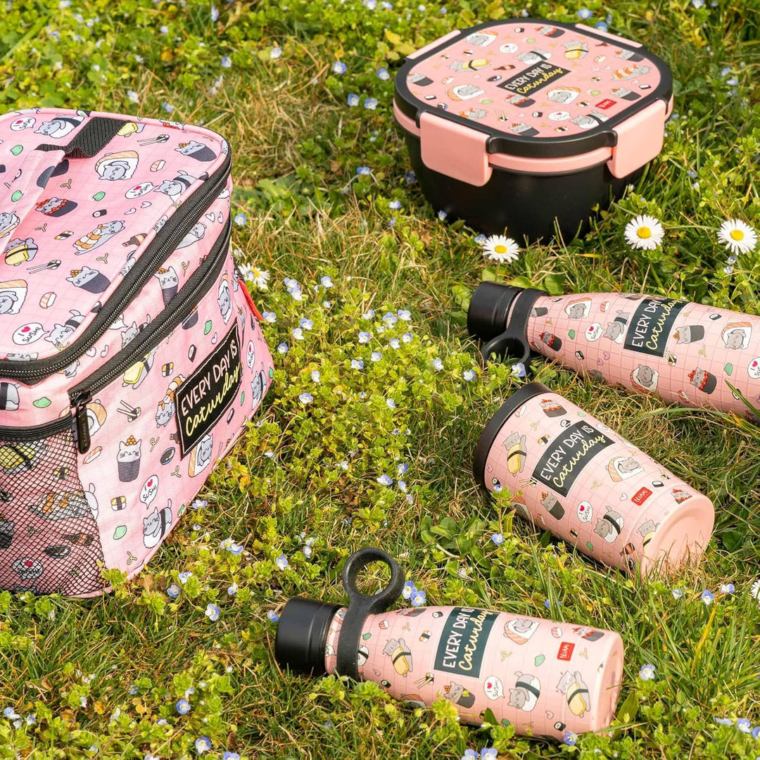 Legami - Lunchbag für das Mittagessen, Thema Sushi Cat, Lunchbag für das Mittagessen, grosses Fassun