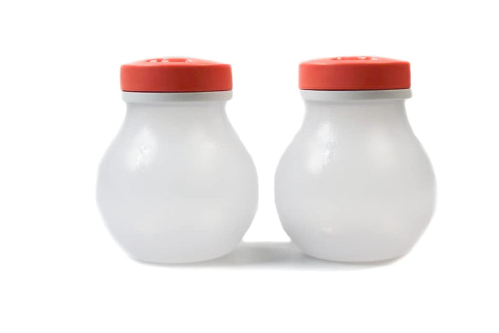 Tupperware SET (2) Allegra Salz und Pfefferstreuer 200 ml weiss lachs Gewürzspender Gewürzstreuer St