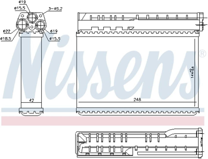 NISSENS 70512 Wärmetauscher, Innenraumheizung