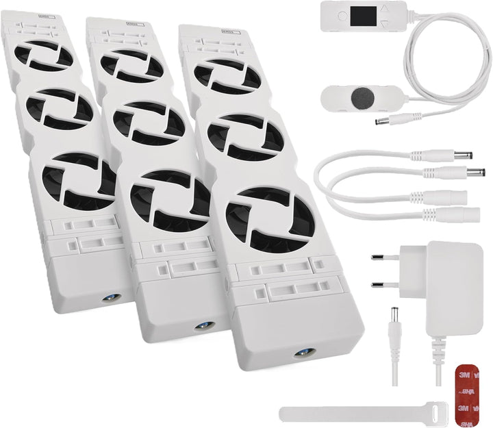 EMOS Heizung-Ventilator zum Sparen von Energie und Heizkosten, Starterset TRIO, 3 Stück Heizgebläse