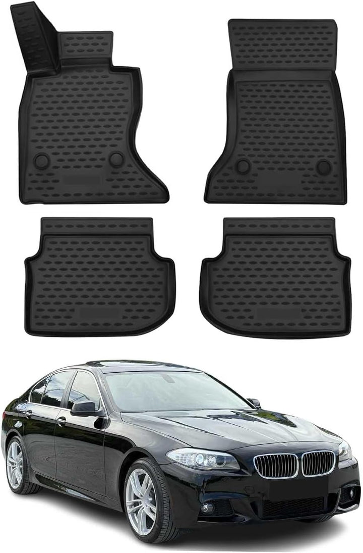 OMAC Gummimatten Fussmatten kompatibel mit BMW 5er Limo Touring F10 F11 2010-2013 4X Fussmatten / Sc