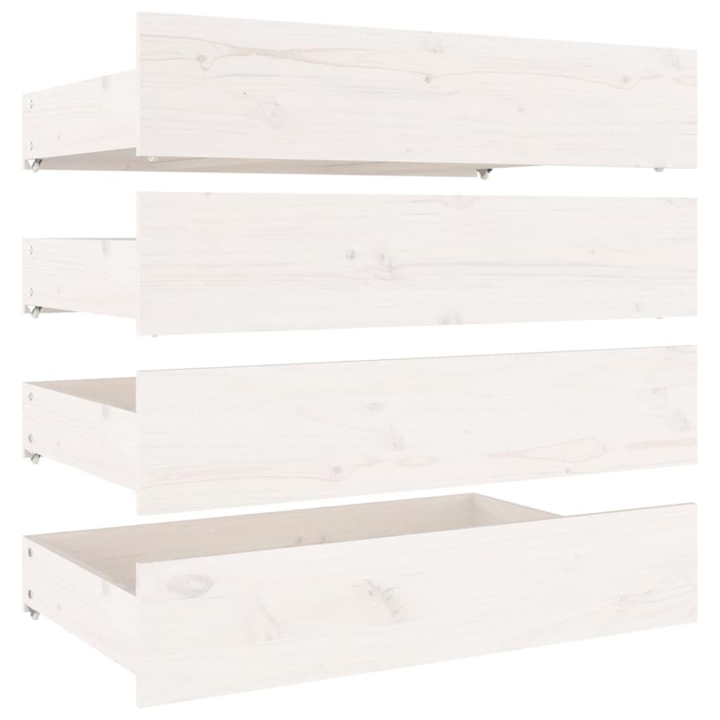 vidaXL 4x Bettschublade Bettkasten Bettschubkasten Schubkasten Unterbettschublade Bettschubladen Sch