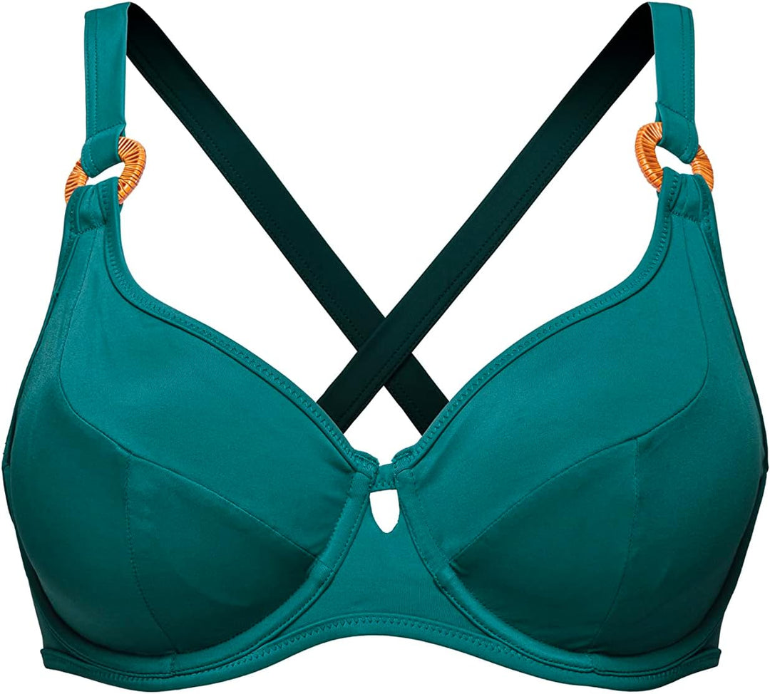 Sans Complexe Damen Elevated Basics Badeanzug, Bikinioberteil mit Bügel (1er Pack) 75C Astral Green,