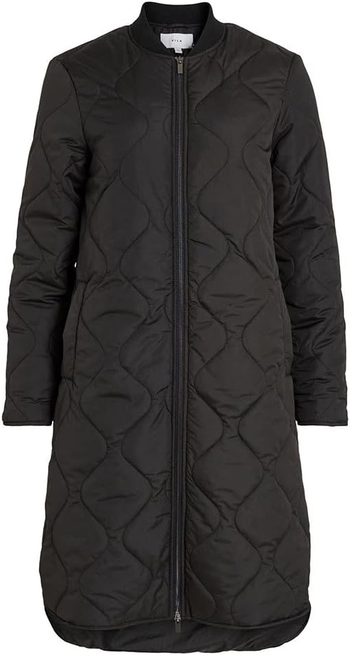 Vila Damen Vimanon Quilted Jacket-Noos Mantel 36 Schwarz, 36 Schwarz