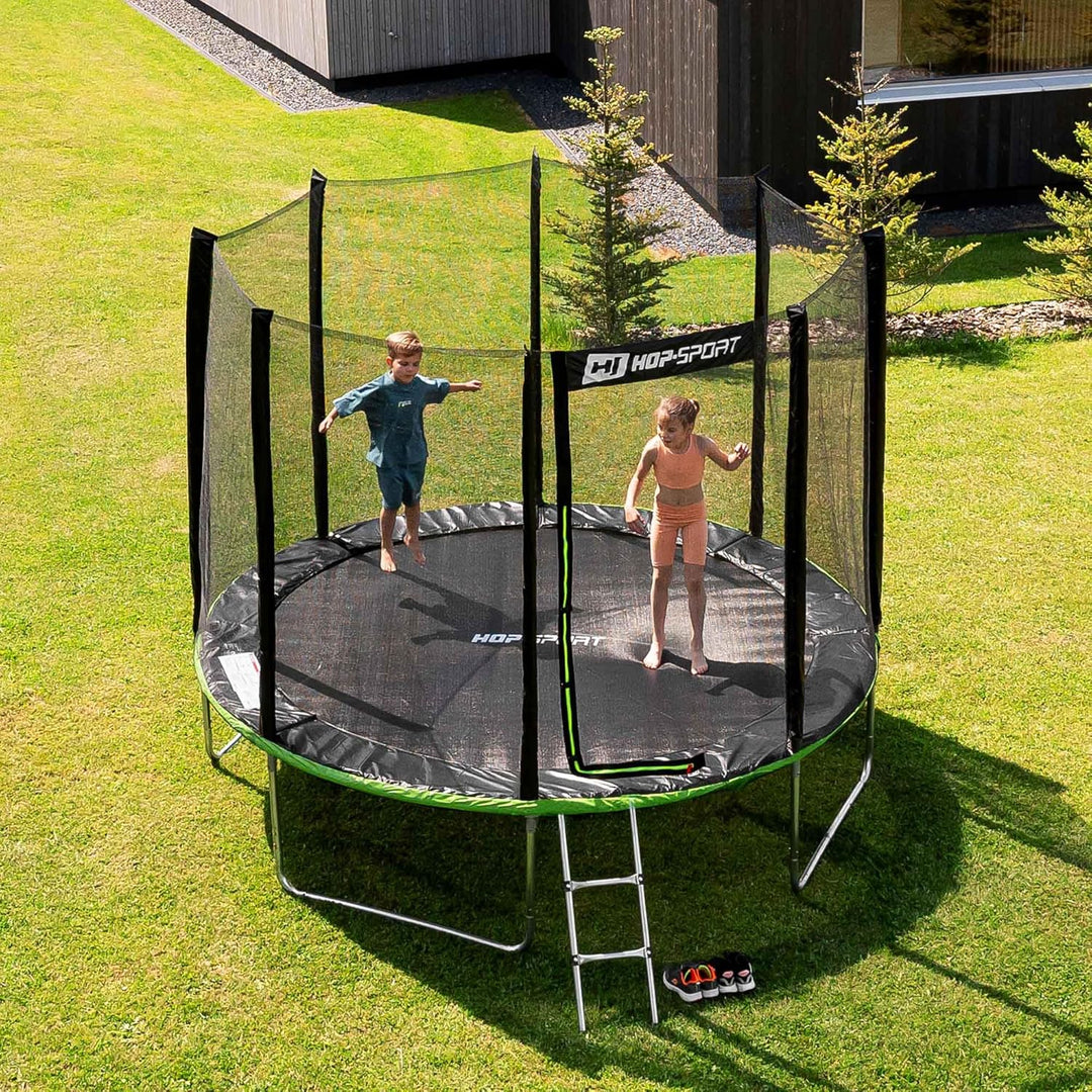Hop-Sport Trampolin Outdoor - Ø 244/305/366/427/488 cm - Trampolin mit aussenliegenden Sicherheitsne