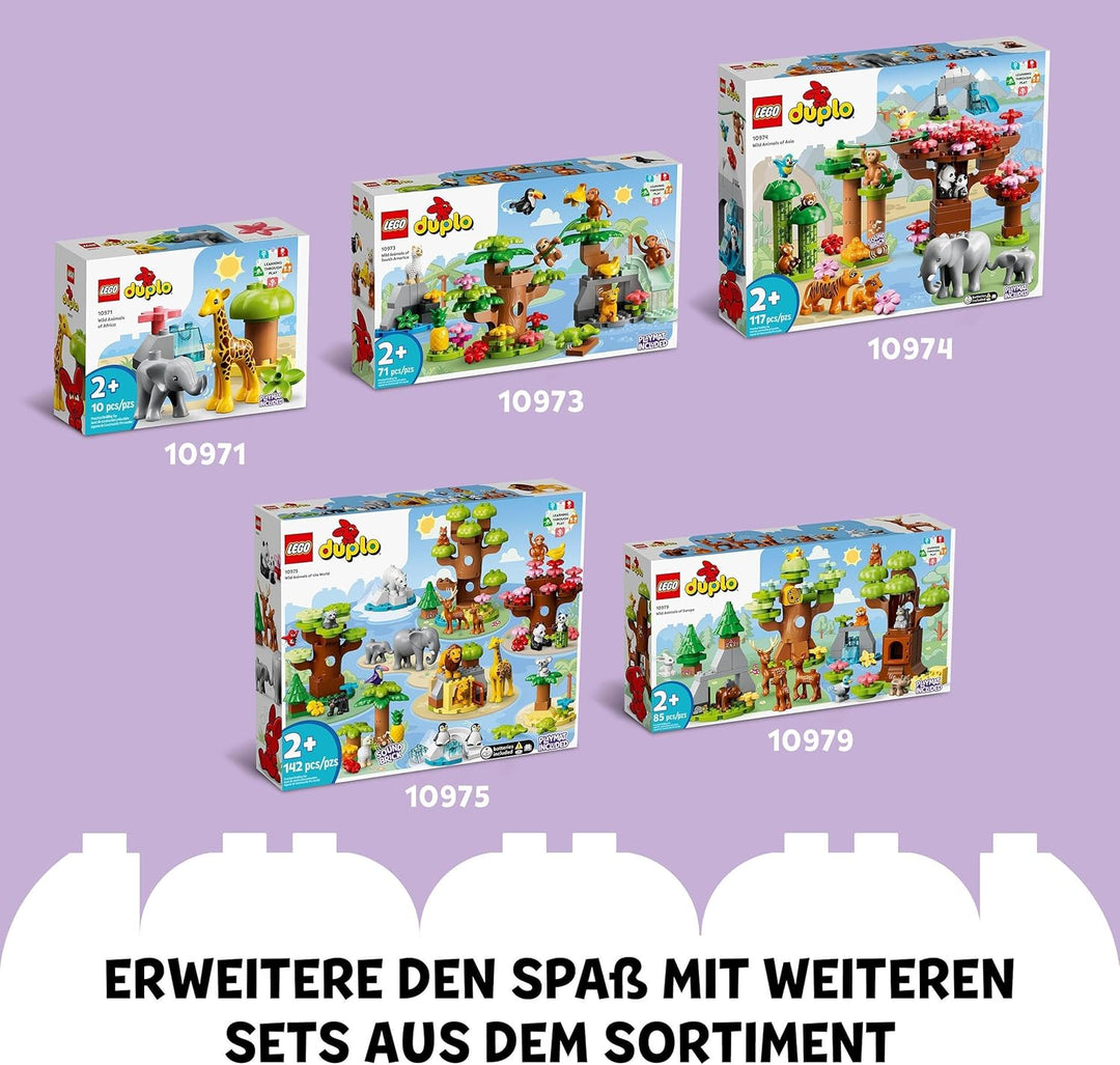 LEGO 10972 DUPLO Wilde Tiere des Ozeans, Lernspielzeug ab 2 Jahre, Spielzeug-Set für Kleinkinder mit