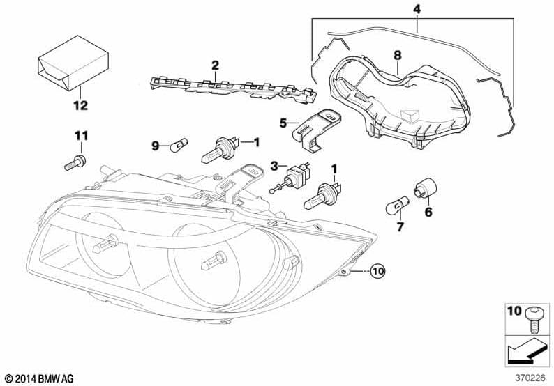 BMW Original Blinkersockel für E81 E82 E87 E87 LCI E88 63126940665