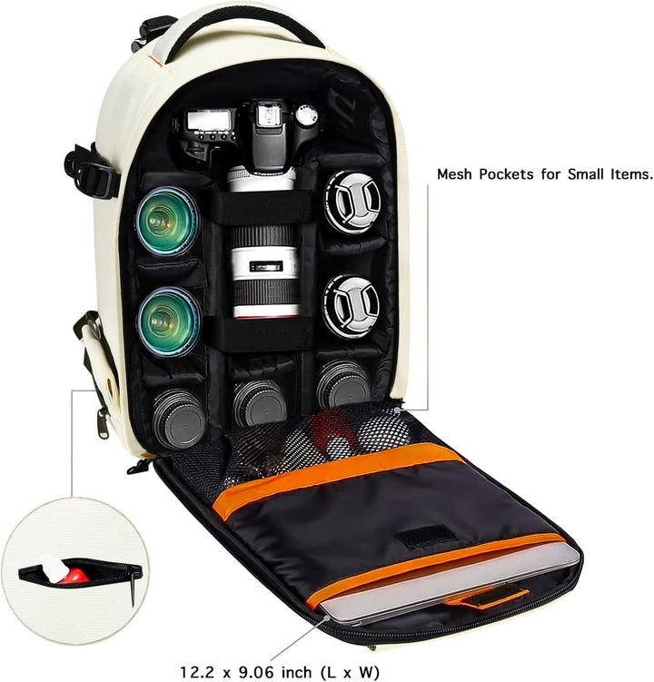 MOSISO Kamerarucksack,DSLR/SLR/Spiegellose Fotografie Kameratasche Puffer Gepolsterte Stossfeste Tas