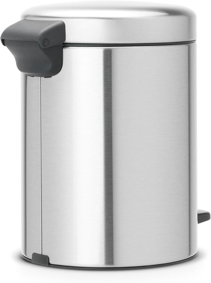 Brabantia 112102 Treteimer mit Inneneimer aus Kunststoff, stahl, Matt Stahl Fingerprint Proof, 5 Lit