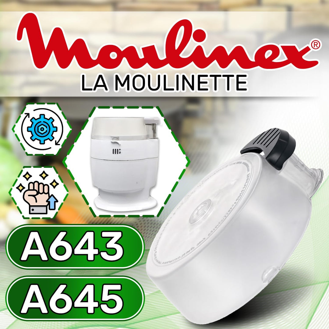 ONIX TECH Deckel Zerkleinerer für Moulinex Moulinette Zerkleinerer ab A643 und bis A645 Ersatzteile