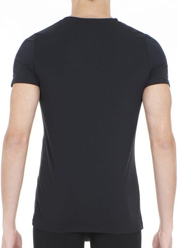 HOM, T-Shirt V-Ausschnitt Supreme Cotton, Herren S Schwarz, S Schwarz